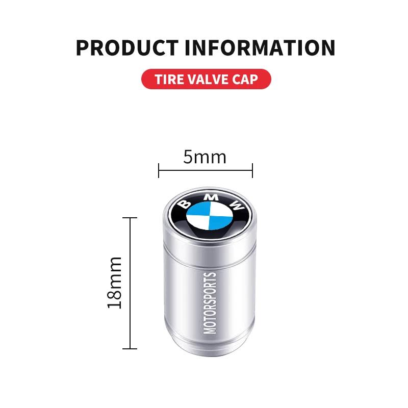 4Pcs Aluminum Alloy Car Wheel Tire Valve Caps Stem Cover for BMW E46 E39 E38 E90 E60 F10 F30 F35 F07 G20 G30 G18z3 z4 x3 x5 x6