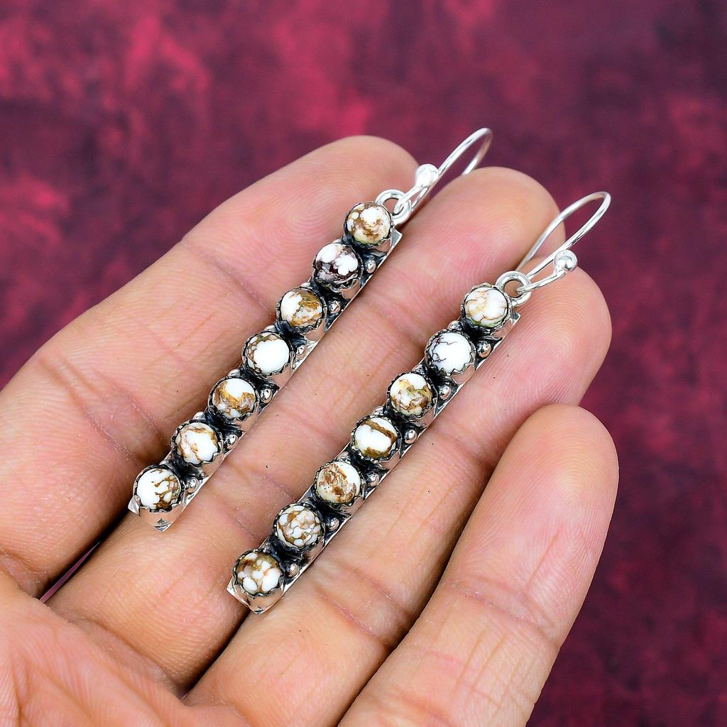 Серьги из цельного серебра 925 пробы с яшмой Wild Horse, серьги с драгоценными камнями ручной работы, подарки жене, абсолютно новые серьги