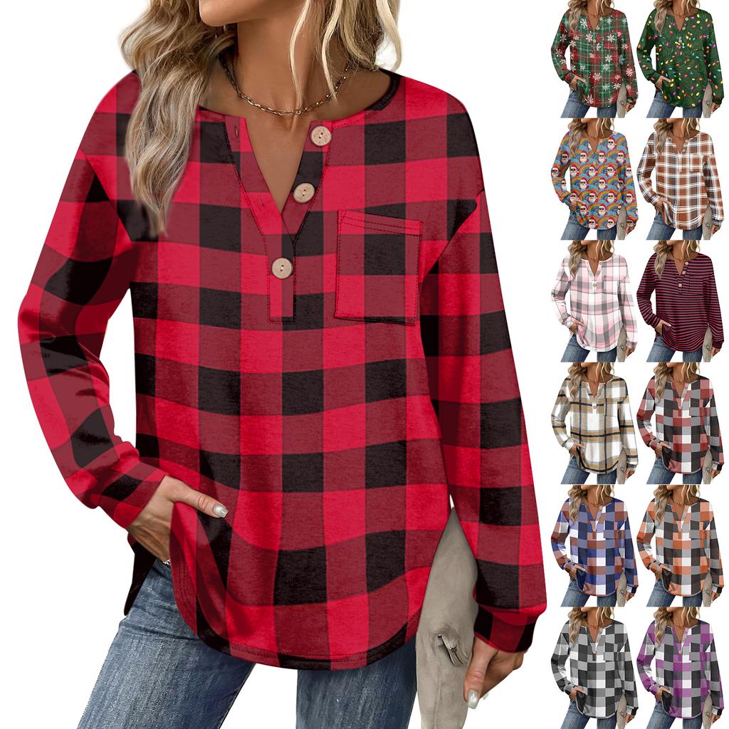 Women's Retro Printed Fashionable Long-sleeved Top