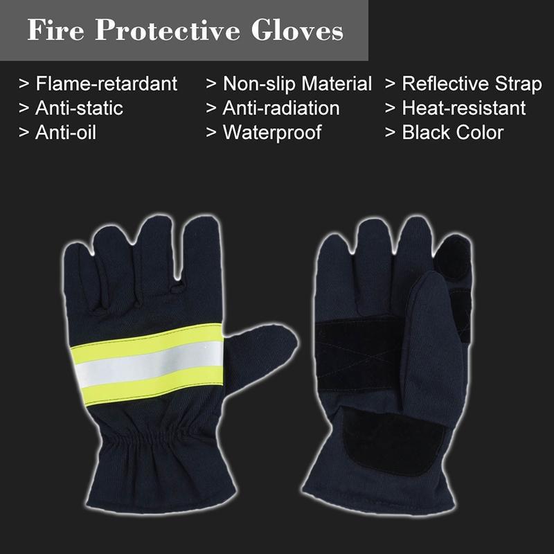 Reflective Firefighting Glove Fire Proof Heat-resistant Anti-fire Welding Gloves
