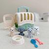 Pet Basket Dog Doll Set Family Toys Dog Cage Toys Doll Accessories Dog Dollhouse Toy  Children