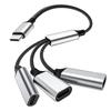 Компактный кабель-разветвитель USB C (папа) на 3 порта USB C (мама) со скоростью передачи данных 480 Мбит/с, зарядный кабель для планшетов и ноутбуков