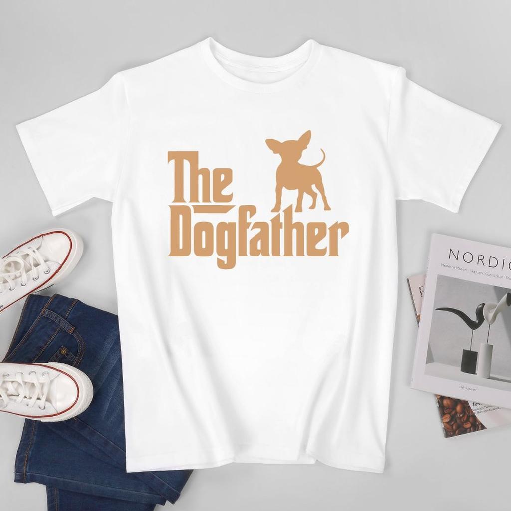 Unisex The Dogfather Chihuahua Funny Dog Owner Tshirt Tees T Shirts WoUnisex Boys 100 Cotton TShirt