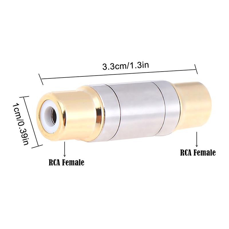 1/2 шт. Двойные разъемы RCA Аудиоадаптер Гнездо-Гнездо Конвертер Микрофон AV-адаптеры Для Домашнего Усилителя Динамика