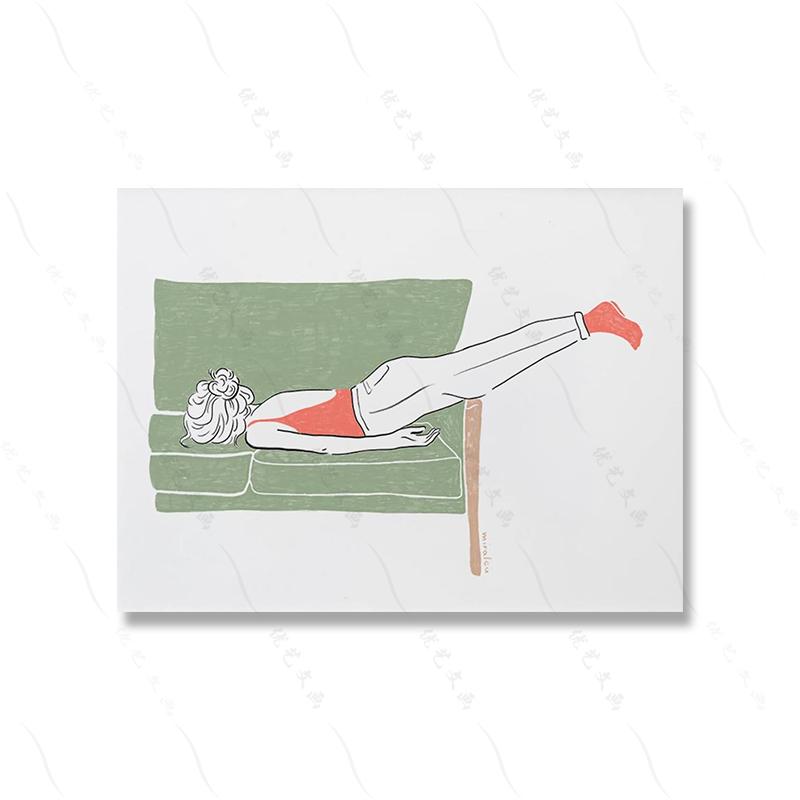 Nordic Abstract Woman Poster Print Funny Home Decoration Canvas Painting Girls Bed Room Feminism Aesthetics Wall Art Pictures