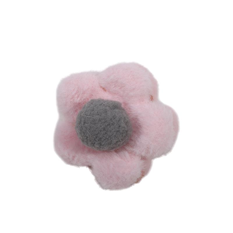 Fashionable Vintage Autumn Winter Shark Clip Plush Flower Hair Clip Simple Hair Crab Claw Hair Accessories Girls Headdress Gift