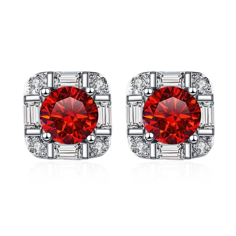 Серьги-гвоздики из серебра S925 5 мм, геометрические квадраты, мини, элегантные, модные, мозанит, D VVS1, изысканные украшения