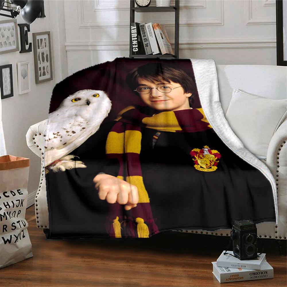 Harry Potter Theme Printed Blanket - Perfect for Couch, Bed, Travel & Outdoor Use | Machine Washable, Cozy & Durable.