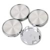 Silver Wheel Center Caps, 54mm and 49mm, Set of 4