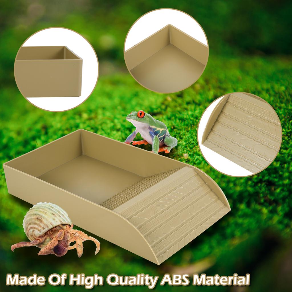 Черепаха Противоскользящая Рампа Платформа Миска для Корма Рептилий Миски для Воды и Еды Бассейн Среда Обитания Многоразовая Ванна Аквариум Декорация