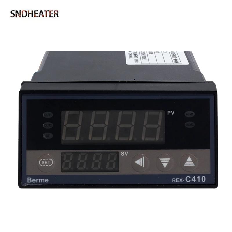 SNDHEATER REX-C410 Digital PID Temperature Controller AC 220V 50HZ 60HZ SSR Relay Output with M6 Thread Thermocouple Type K 400C