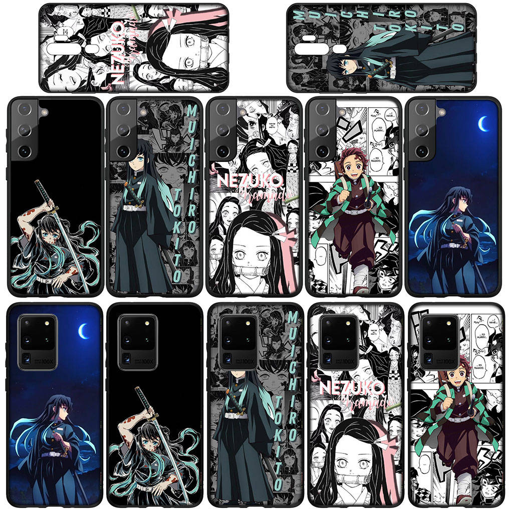 For Samsung Galaxy S24 S23 iPhone 16 15 14 Xiaomi Redmi Note 13 12 11 Plus 9 Pro Max X XR Case Muichiro Tokito Kamado Tanjiro Demon Slayer OPPO Huawei