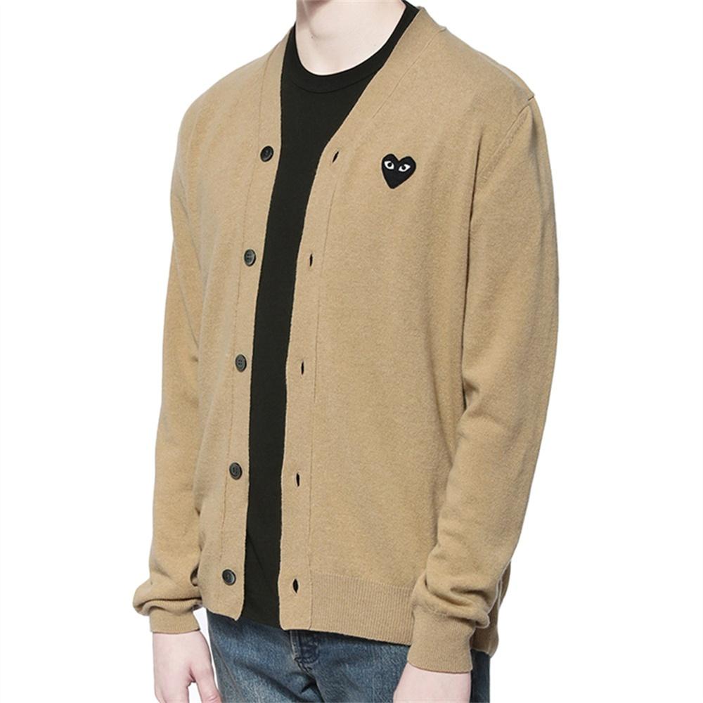 Comme des Garçons PLAY COMME des GARCONS PLAY Кардиган Черный Логотип 'Бежевый' Мужской AZ-N024-051-3