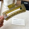 Заколка для волос в корейском стиле, XL, полая, квадратная, с зажимом-коготком, для женских пучков