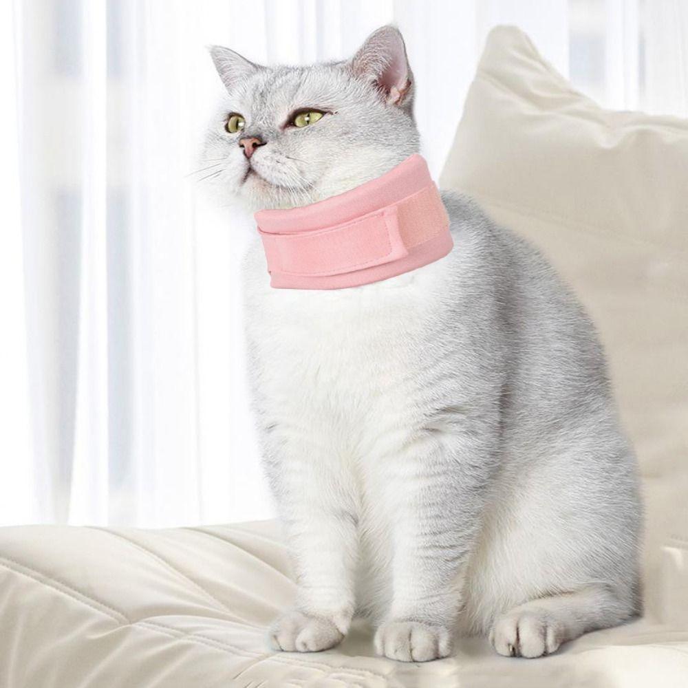 Adjustable Pet Anti-lick Collar Soft Cat Wound Healing Collar Cat Recovery Collar  Wound Healing