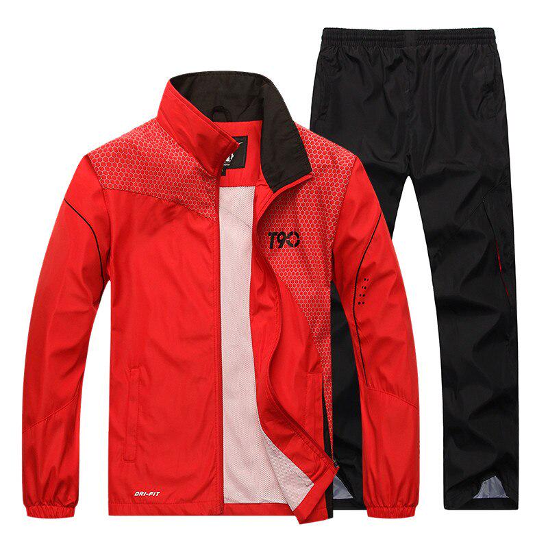 Men's Set Spring Autumn Men Sportswear 2 Piece Suits Jacket+Pant Sweatsuit Male Clothing Tracksuit