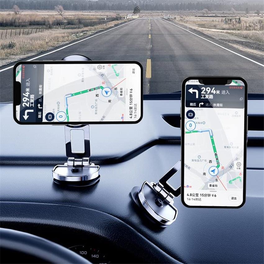 360 Rotating Folding Magnetic Mount Car Phone Mount Navigation Car Mount Phone GPS Support IPhone 13 12 XR Xiaomi Mi Huawei Samsung