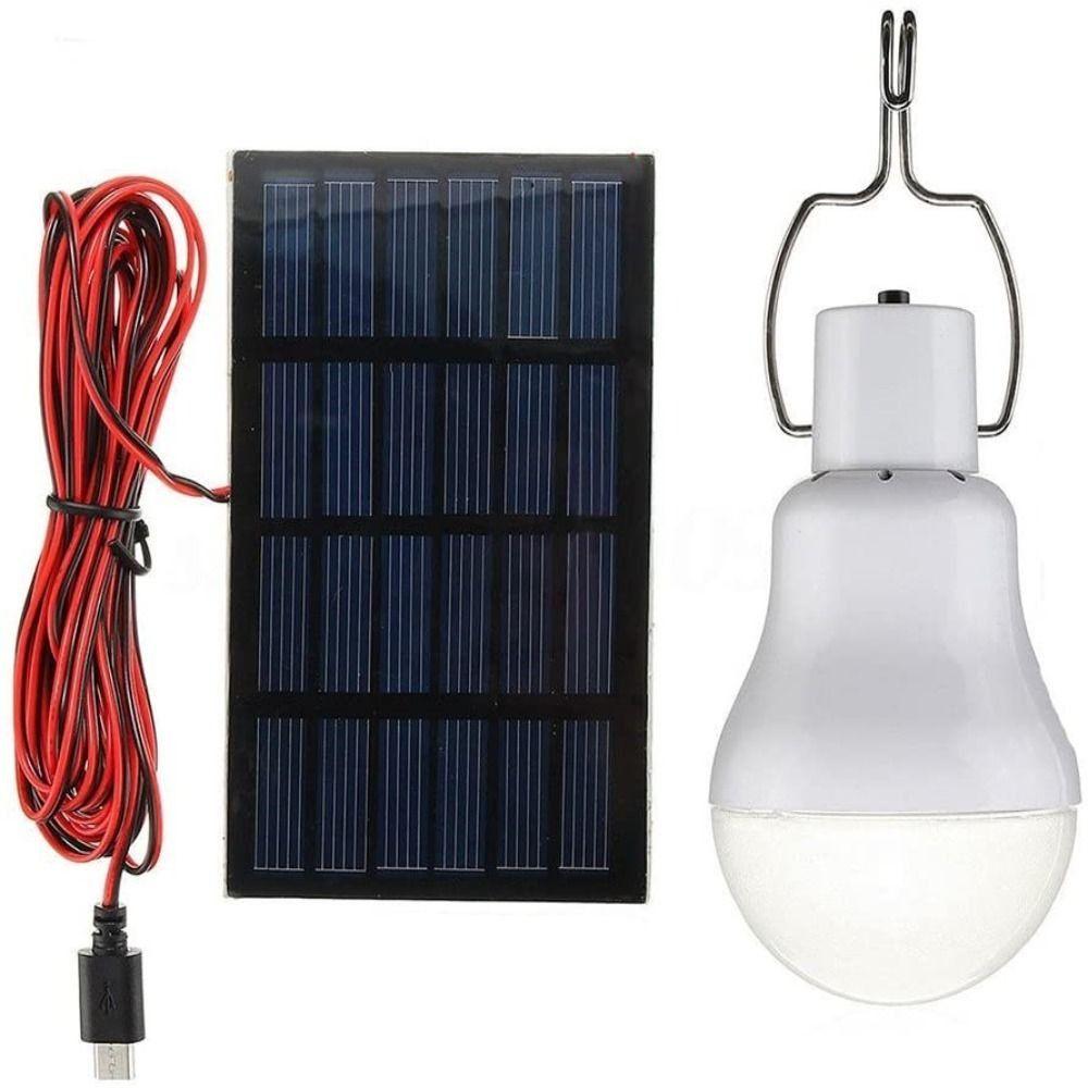 USB Charged LED Solar Bulb Portable Fishing Camping Lamp Solar Energy Light Indoor House