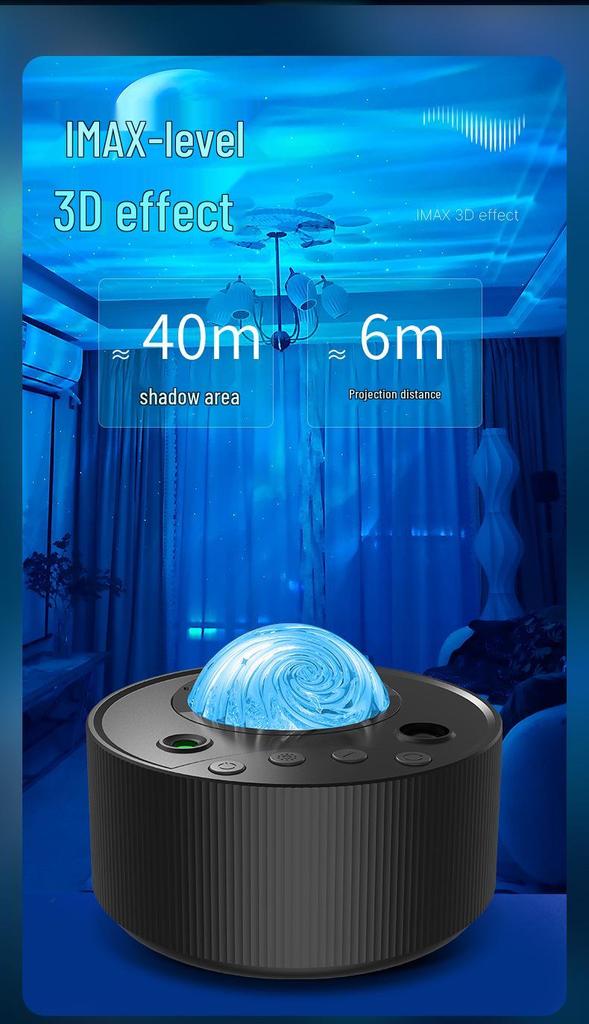 Семицветный USB-проектор звездного неба, лазерный ночник для создания атмосферы в спальне и гостиной