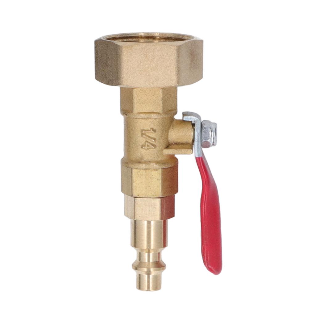 Brass Winterize Blowout Adapter 14in Male Quick Connector 34in Male GHT Thread Garden Irrigation