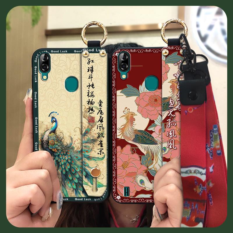 Мягкий силиконовый чехол для телефона Blackview A60 Pro Водонепроницаемая задняя крышка Подставка Противоударный Пылезащитный Прочный Ремешок