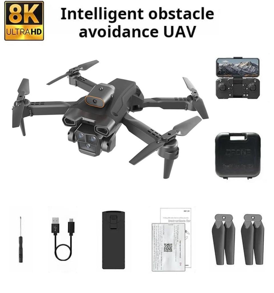 Drone With WiFi FPV 4K HD ESC Camera,Fly Altitude Hold Headless Mode Altitude Hold Mode Foldable RC Drone Quadcopter Circle Fly Route For Beginners