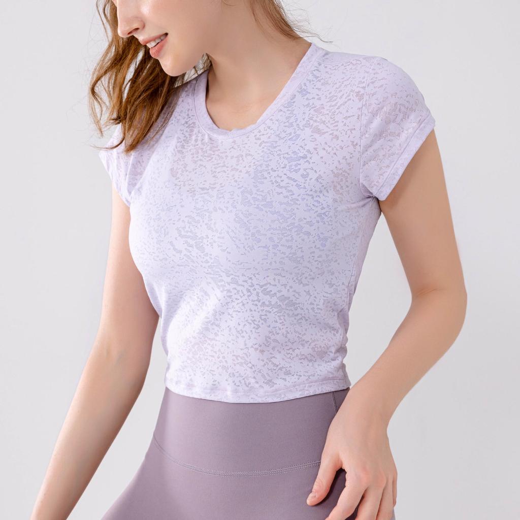 Женский летний сетчатый топ с короткими рукавами Twist Yoga