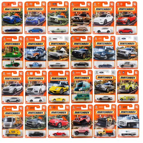 Matchbox Basic Car Assortment [Box of 24 Mini Cars] [Ages 3 and Up] 980N-30782