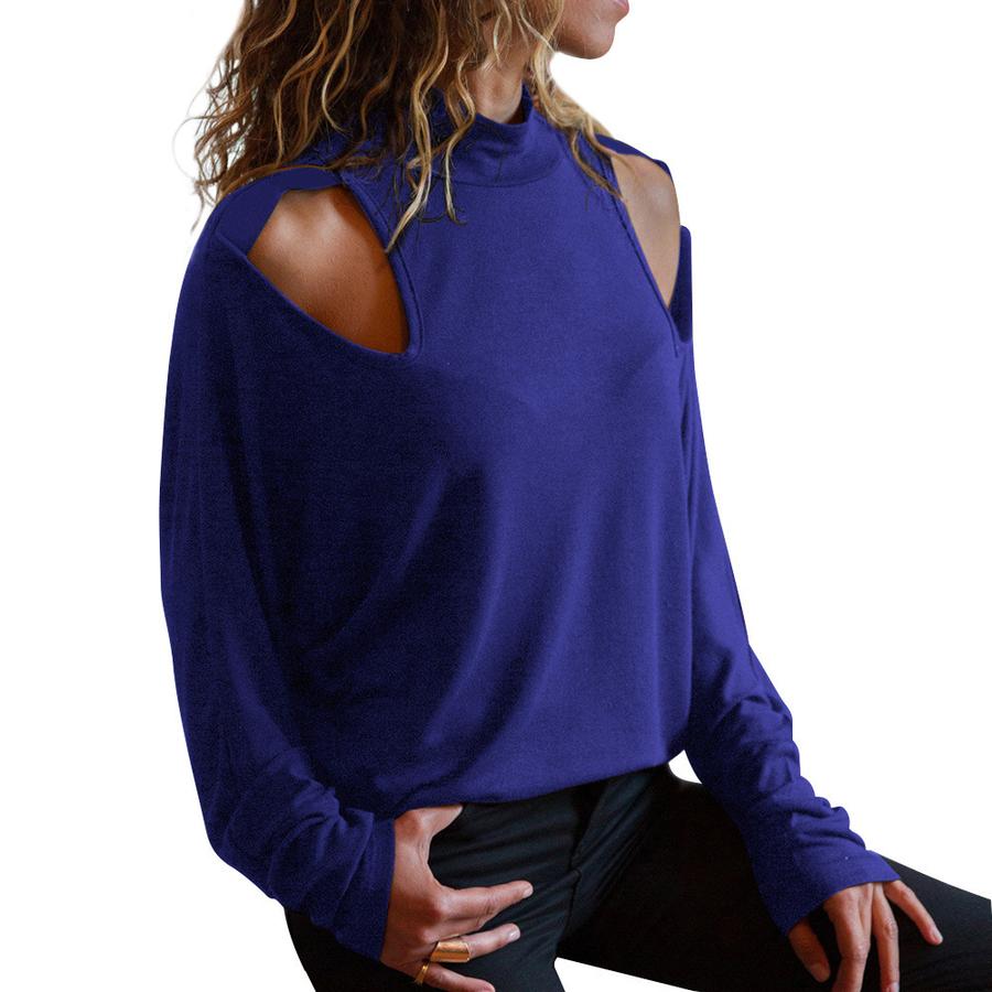 Женский топ с длинным рукавом оверсайз, пуловер с круглым вырезом, осенне-зимняя повседневная футболка с рукавами «летучая мышь»