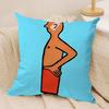 Эстетичная Художественная J-Jean-Jullien Наволочка для Подушки Шелковистый Короткий Плюш Невидимая Молния Пылезащитная Наволочка для Подушки Дивана Для Декора Дома