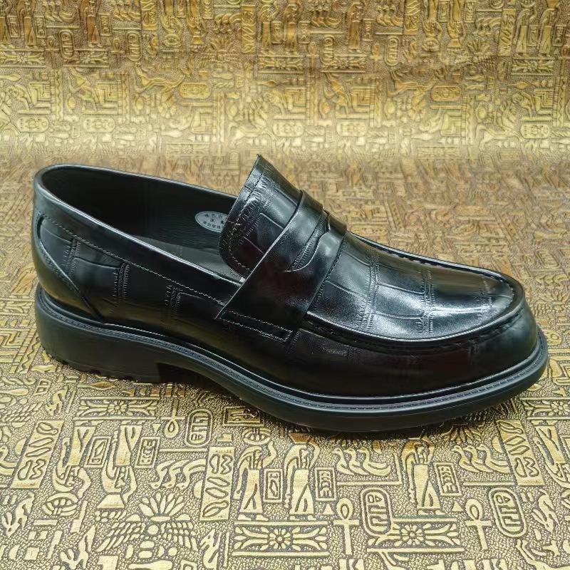Высококачественные лоферы из коровьей кожи первого слоя, мужские кожаные туфли в британском стиле, лакированные деловые туфли из натуральной кожи, облегающие ногу туфли Doudou