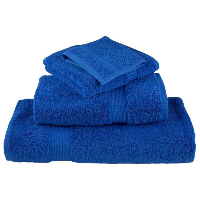 VidaXL Superior Quality Guest Towels 2 Pcs, Bath Sheets, Hand Towels, Face Towel Bathroom, Blue 137182