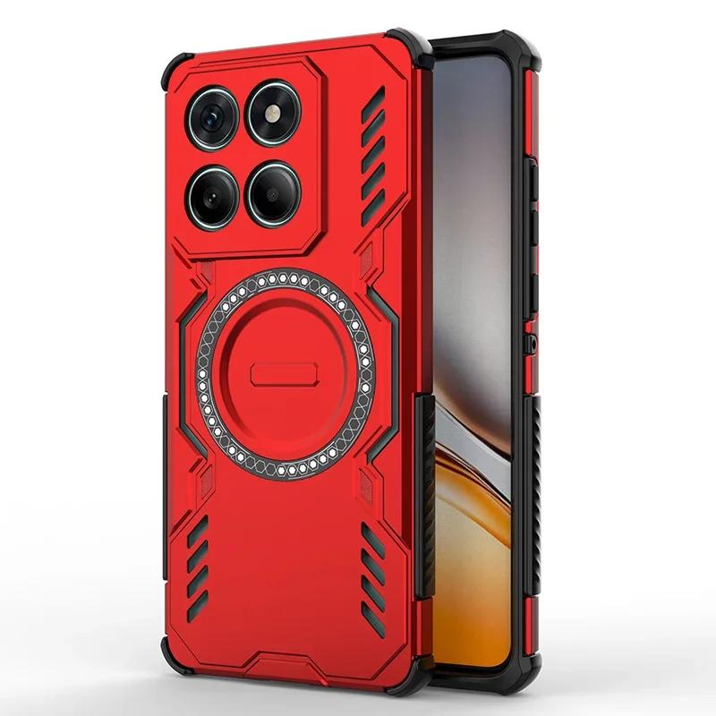 Бронированный противоударный чехол с защитой линзы, магнитный, Magsafe, для беспроводной зарядки, для телефона Motorola Moto Edge 50 60 Pro Fusion Neo