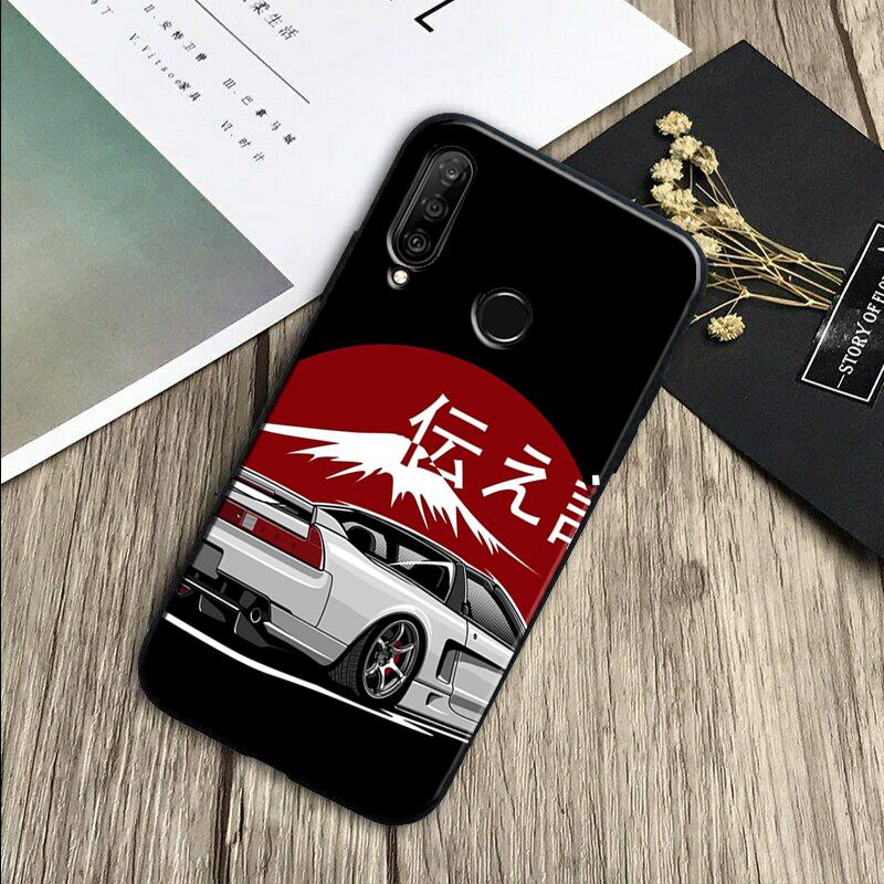 Sports Car JDM Drift For Huawei Nova 7i 3i 8i 11 12i 10 9 SE Y60 Y61 Y70 Y72 Y73 Y90 Y91 P20 P30 Pro P40 Lite Case