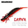 BEARKING Larva Soft Lures 6.2cm 1.6g 8pcs/bag Fishing Artificial Silicone Bass Pike Minnow Swimbait Jigging Plastic Baits Worm