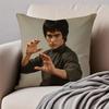 Chinese martial arts star JJackie Chan Cushion Cover Pillowcase Antidustmite Invisible Zipper Short Plush Sofa Cushion