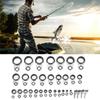 33PCS Multiple Sizes Fishing Rod Guides with Ceramic Loop Raft Line Ring Fishing Rod Repairing