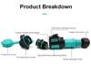 KWAY K20 M20 2 3 4 5 7 9 12 Pin Waterproof IP68 Connector Electro Mechanical Screen UAV Panel Aviation Female Plug Male Socket