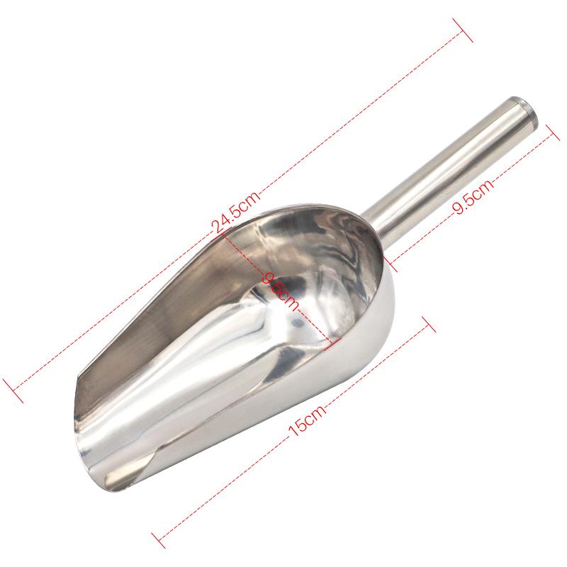 1 шт. Лопата для кормления домашних животных, совок для кошачьего корма, большая емкость, загущающая ложка для собачьего корма, лопата из нержавеющей стали, кормушка для домашних животных