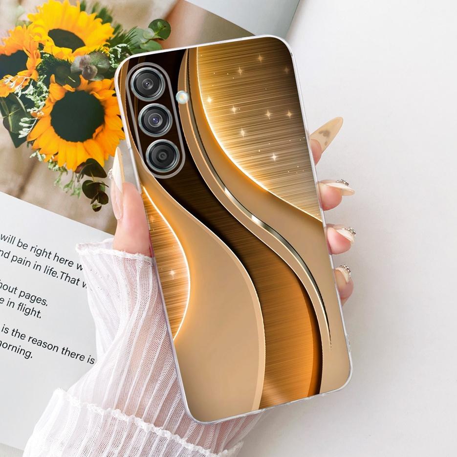 Чехол для Samsung Galaxy M55 SM-M556B Новый Цветок Бабочка Расписная Крышка Мягкий Силиконовый Чехол Для Samsung M55 M 15 Galaxy M15 Сумки
