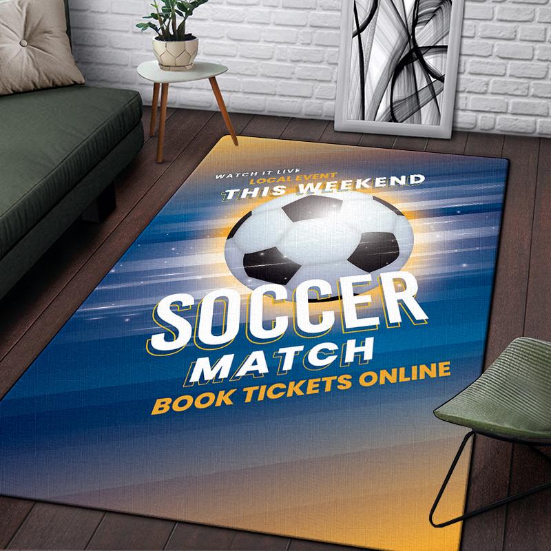 3d футбольный спортивный силуэтный ковер с узором для гостиной, коврики для кемпинга, пикника, противоскользящий коврик, коврик для ползания, подарок для фанатов