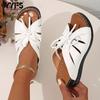 2025 Women Solid Color Lace Up Platform Sandals Fashion Soft Sole Slippers Versatile Summer Wedge Slippers