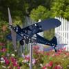 Металлическая флюгер-самолет 3D Piper J3 Cub Ветряная вертушка Ветряная мельница Садовый декор Дом Улица Крыша Самолет Индикатор Направления ветра P1C8