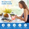 Stainless Steel Ice Cube Tray Easy to Release Ice Lattice Mould with 18 Slots and Release Handle Easy to Clean for Freezer Bar