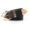 Женский ремень из искусственного сплава с пряжкой из тонкого сплава, модный винтажный ремень для брюк и платья, черный, один размер