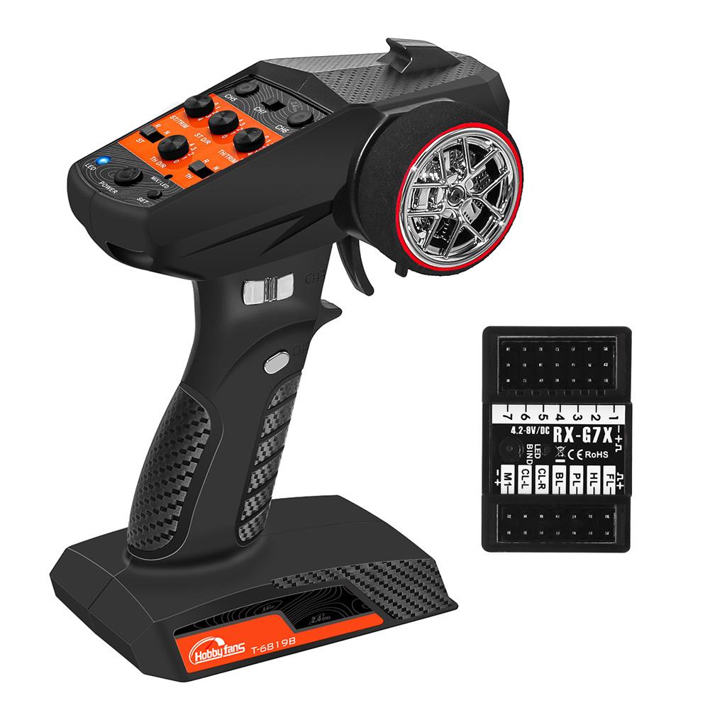 7 Channels 2.4GHz RC Radio System RC Transmitter and Receiver Anti-Jamming Remote Controller for RC Car Crawler Boat