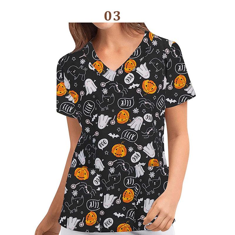 Футболка унисекс больших размеров с короткими рукавами и v-образным вырезом, униформа для медсестер на Хэллоуин, топы, операционная, отель