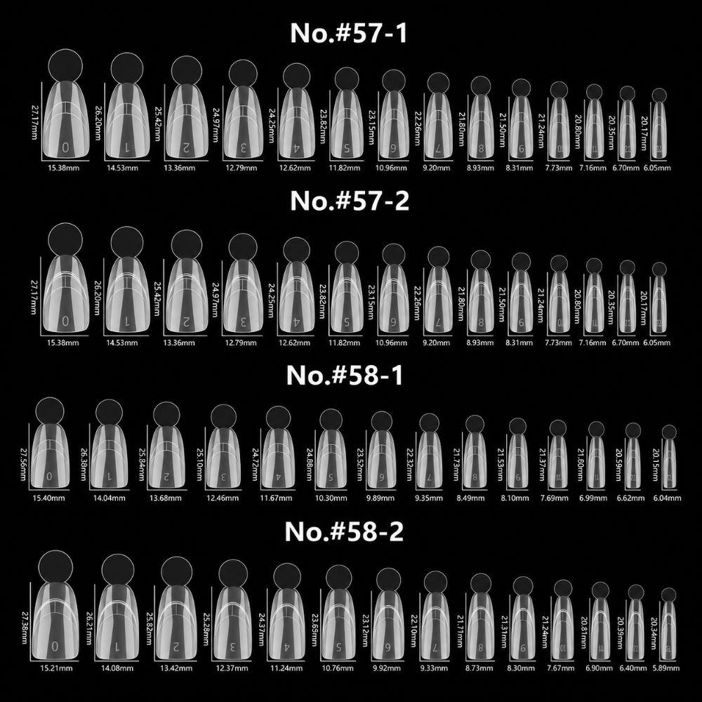 Quick Extension French Nail Dual Forms 14 Sizes Acrylic Nail Art Mold Nail Art