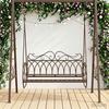Steel Swing Bench 112 x 60 x 126.5 cm Antique Brown