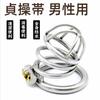 Chastity Belt for Men Stainless Steel Chastity Lock Cock Ring Penis Chastity Device Restraint SM Training Play Penis Restraint Male Chastity Bondage